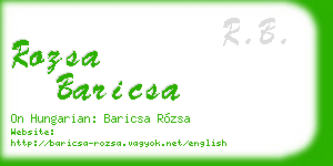rozsa baricsa business card
